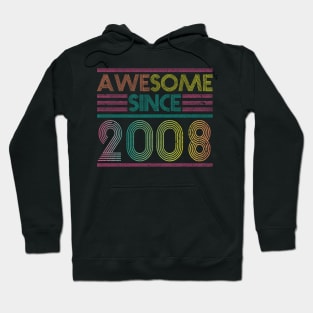 Awesome Since 2008 // Funny & Colorful 2008 Birthday Hoodie